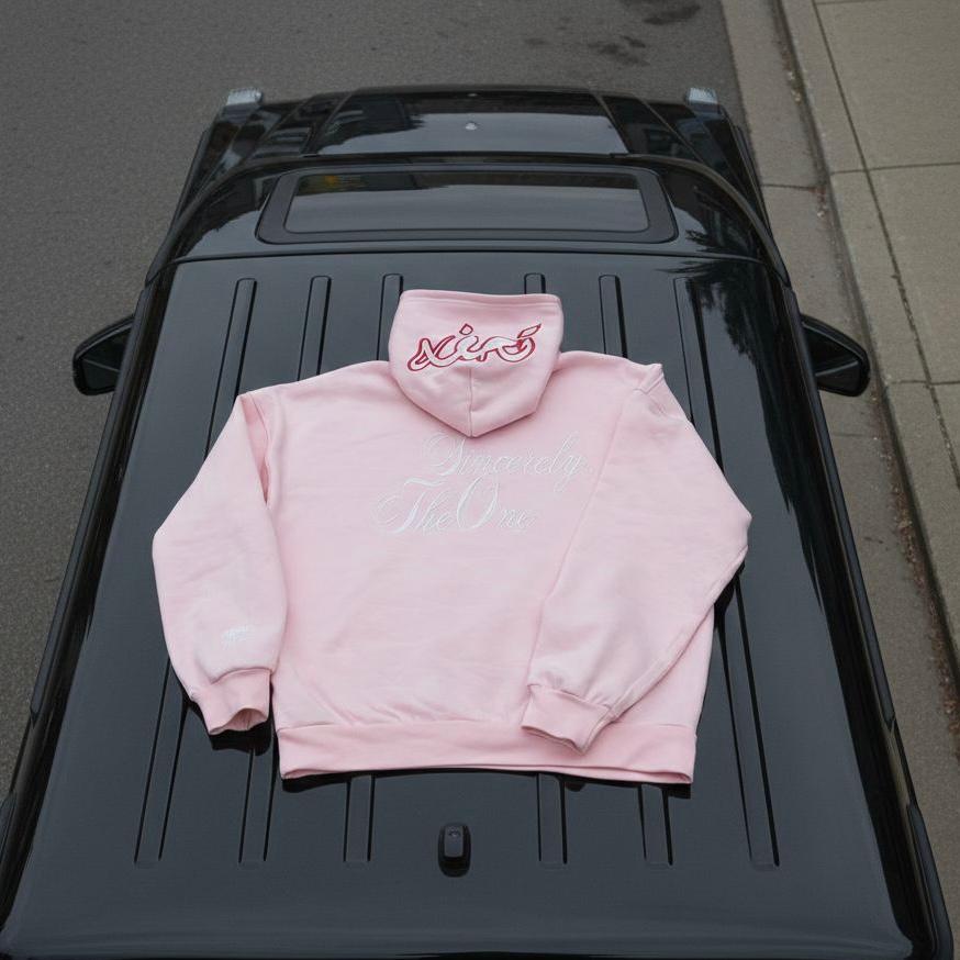 The pink signature hoodie